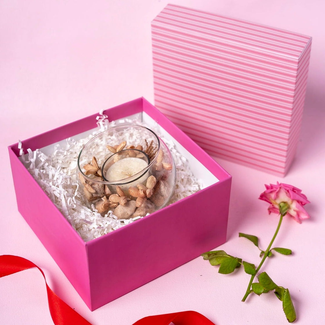 Pastel Pink Stripes Gift Boxes